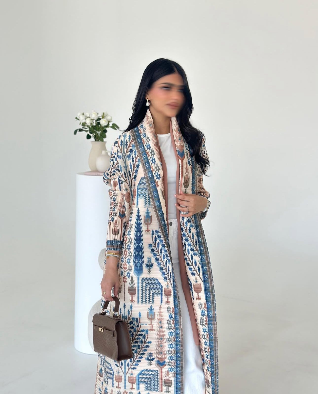 Azure Blossom Abaya