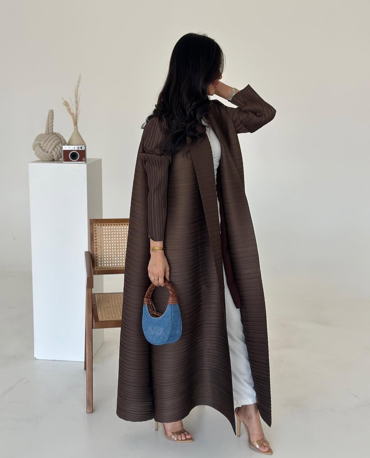 Cocoa Drape Abaya