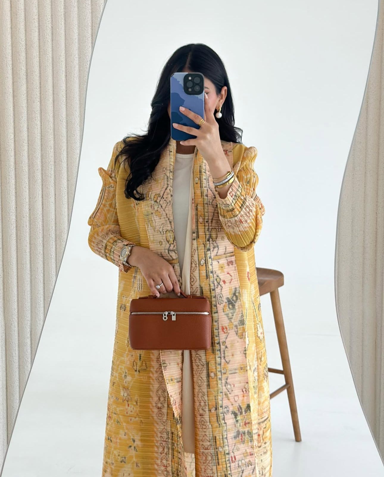 Golden Bloom Abaya
