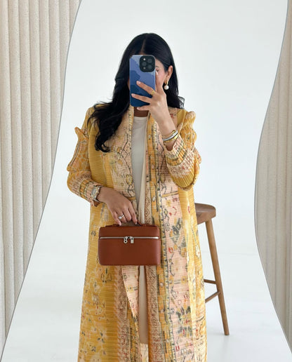 Golden Bloom Abaya