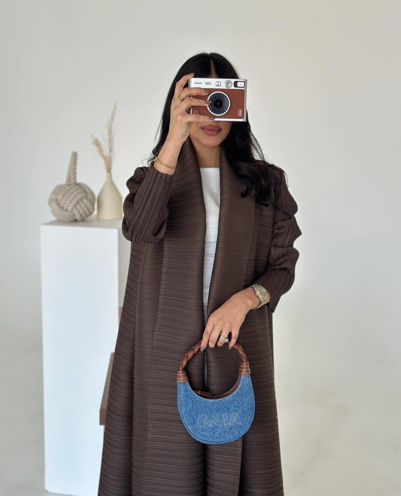 Cocoa Drape Abaya