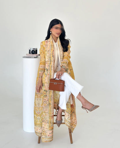 Golden Bloom Abaya