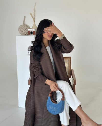 Cocoa Drape Abaya